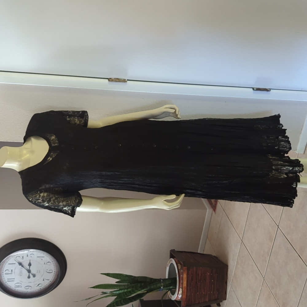 Vintage Whimsagoth Black Lace Maxi Dress: A Bohemian Gypsy Dream!